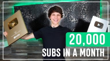 20,000 Subscribers in 30 Days: Grow on YouTube Fast in 2021